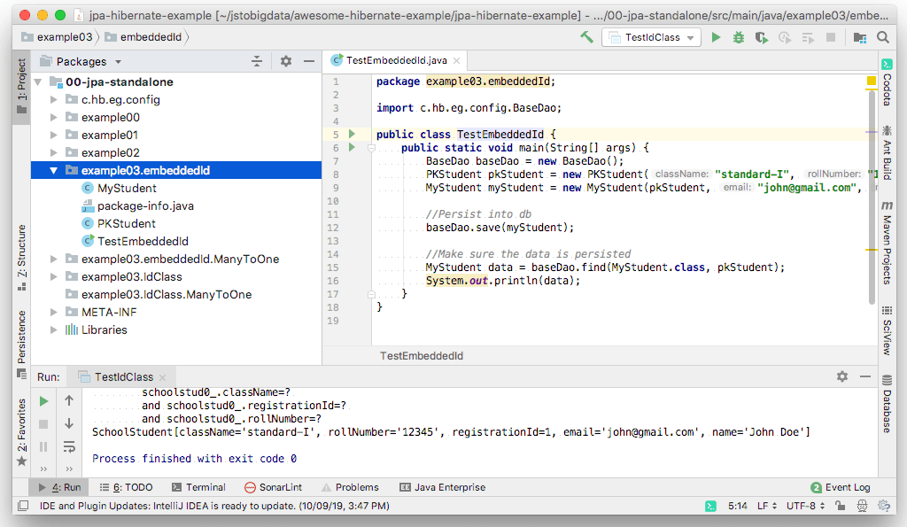 EmbeddedId 